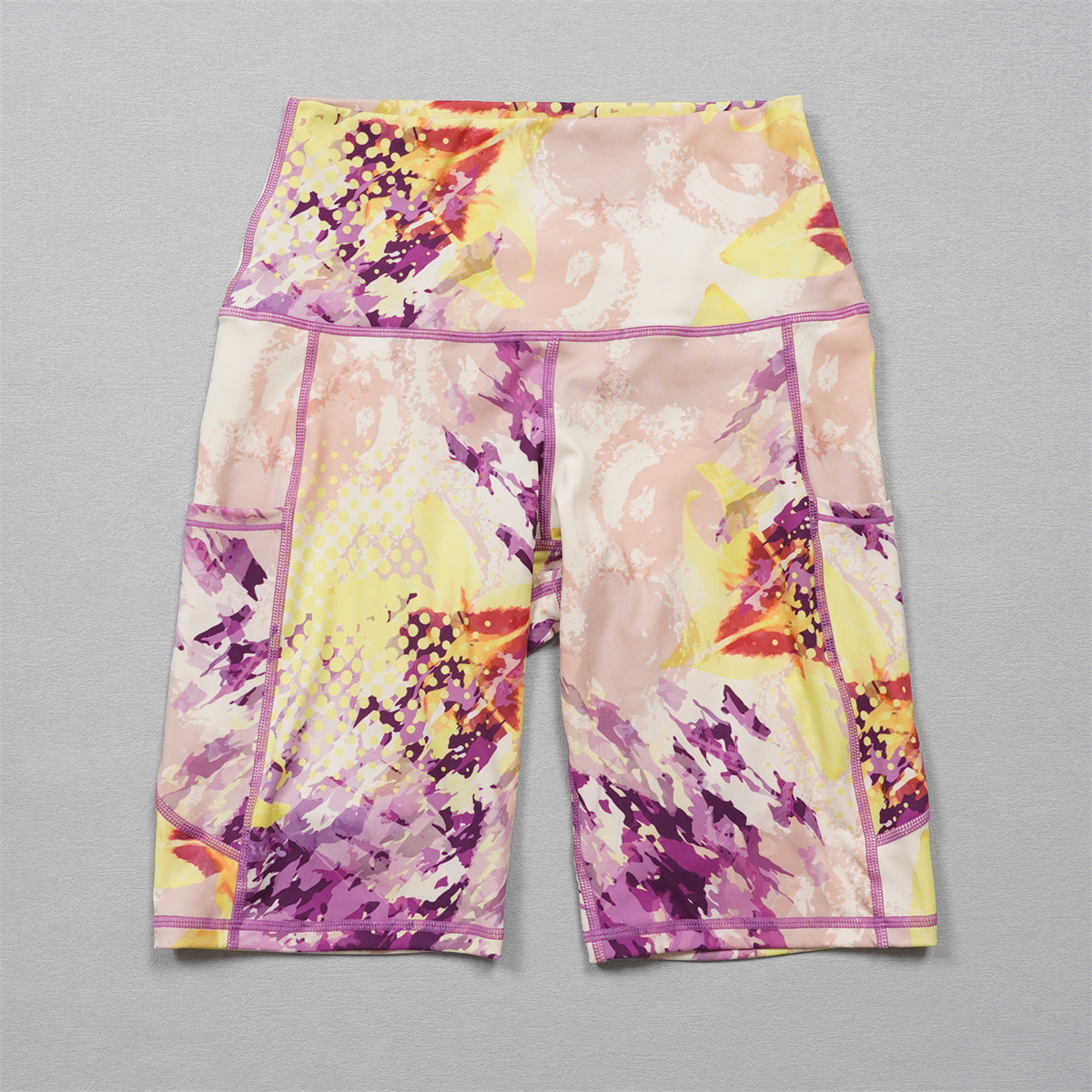 瑜伽短裤女磨毛超高腰紧身提臀显瘦蜜桃臀透气吸湿超强弹性健身裤