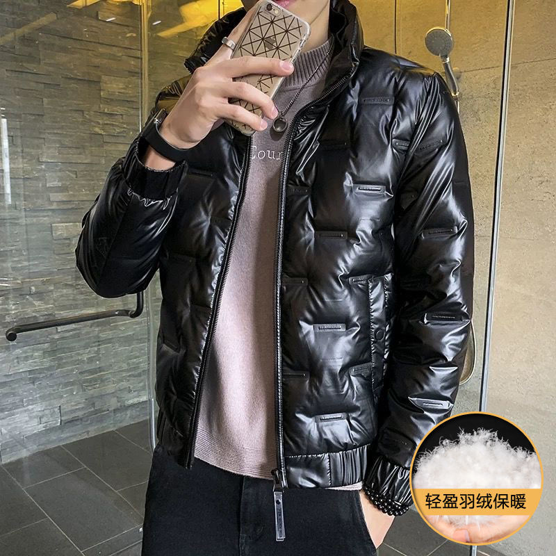 波司豋冬季新款轻薄羽绒服男韩版短款外套男装潮流时尚亮面青年立