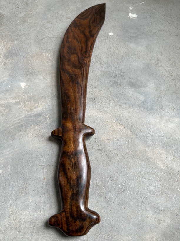 虎皮檀文玩手把件