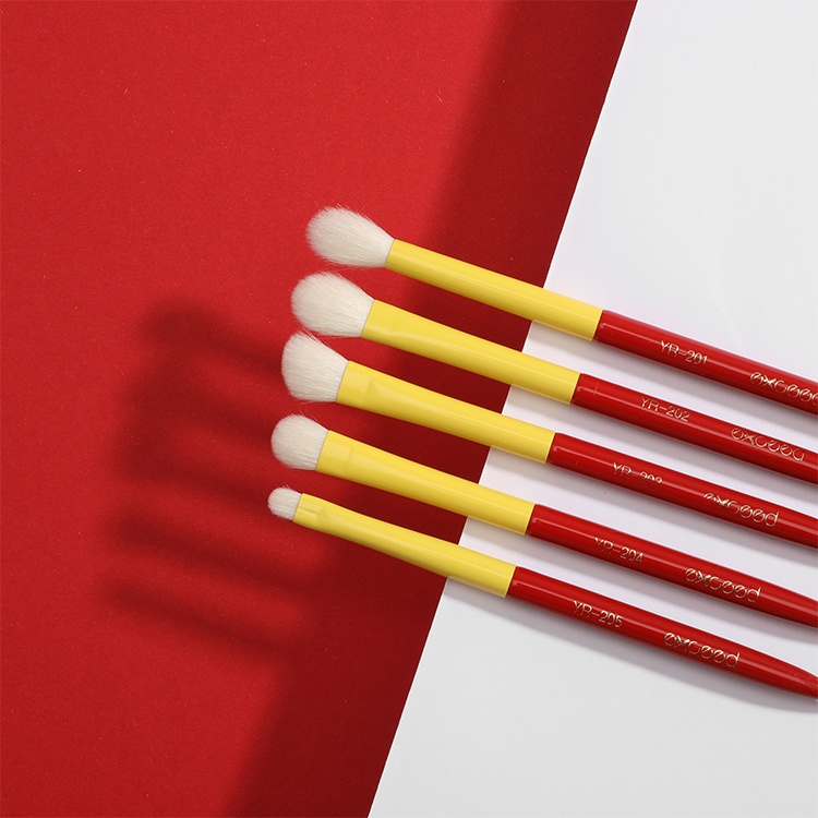 Exceed易色 番茄炒蛋系列 眼部5支套刷 100%细光峰羊毛 动物毛