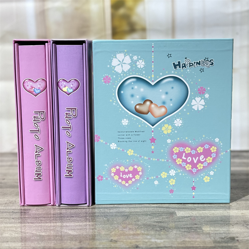 相册本8寸纪念册盒装影集情侣纪念册宝宝儿童像册老式相册插页式