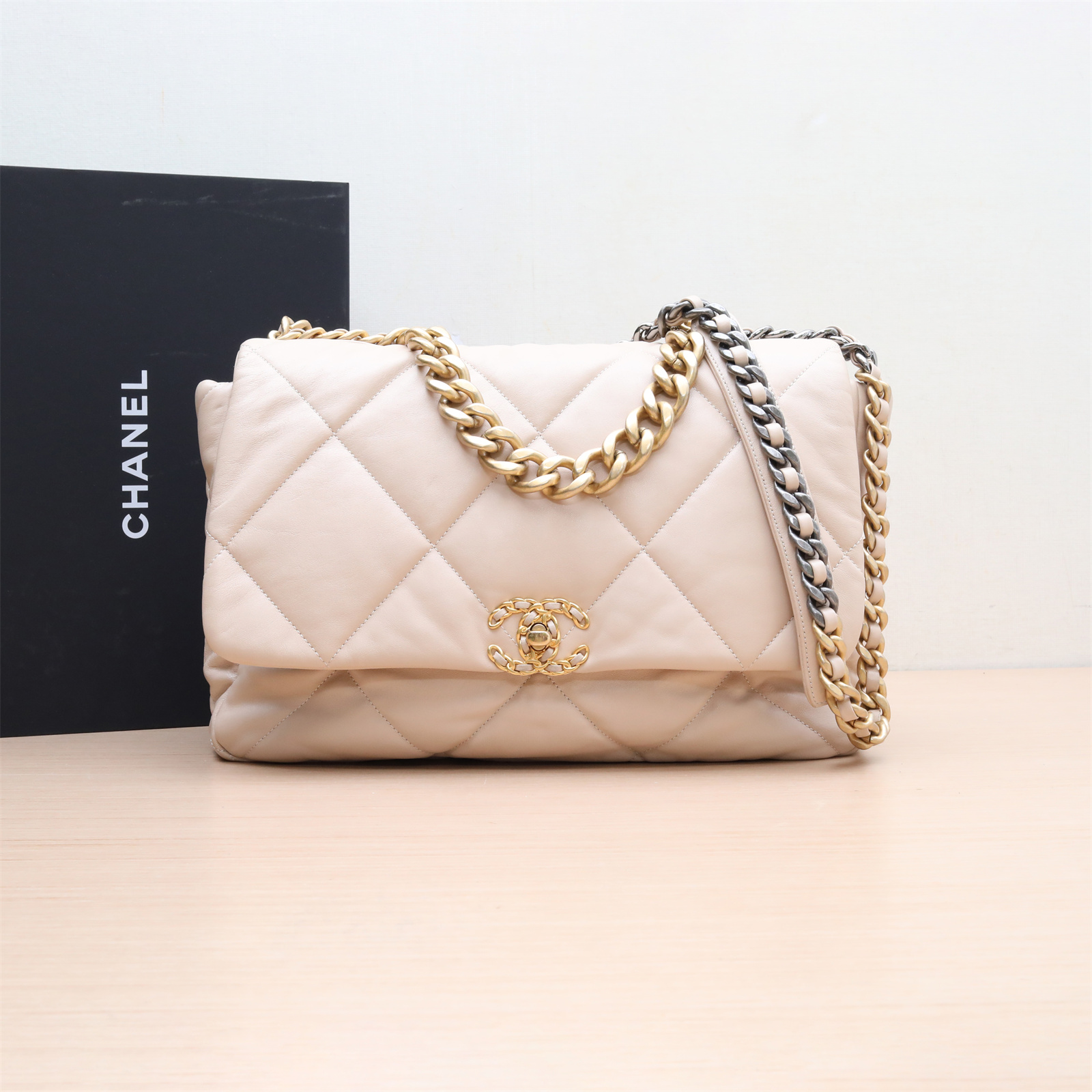 95新 Chanel/香奈儿 小花双双 290831 19BAG 口盖包 Maxi 29开