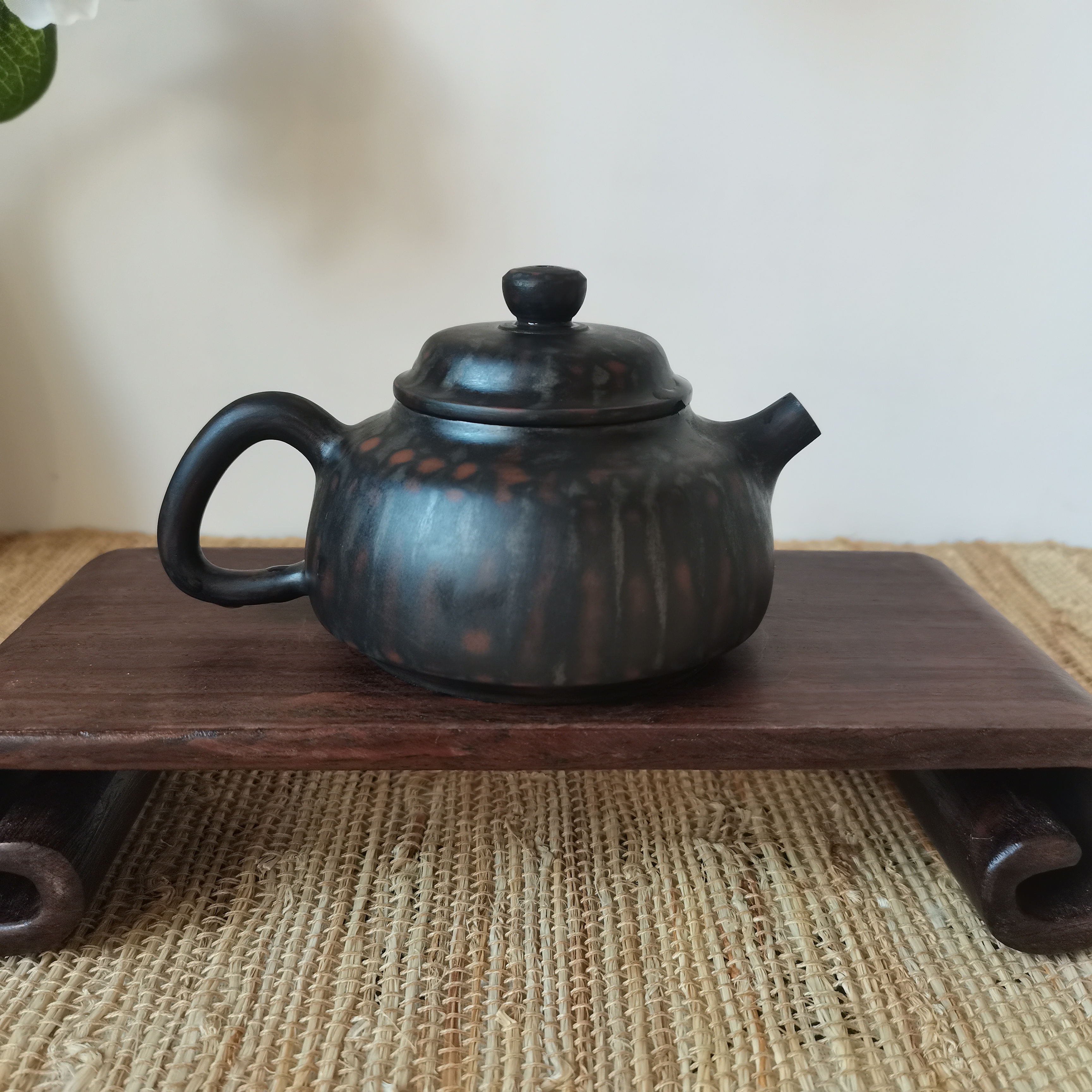 云南建水紫陶茶壶茶具李云宇纯手工黑色手磨陶瓷壶泡茶专用壶170c