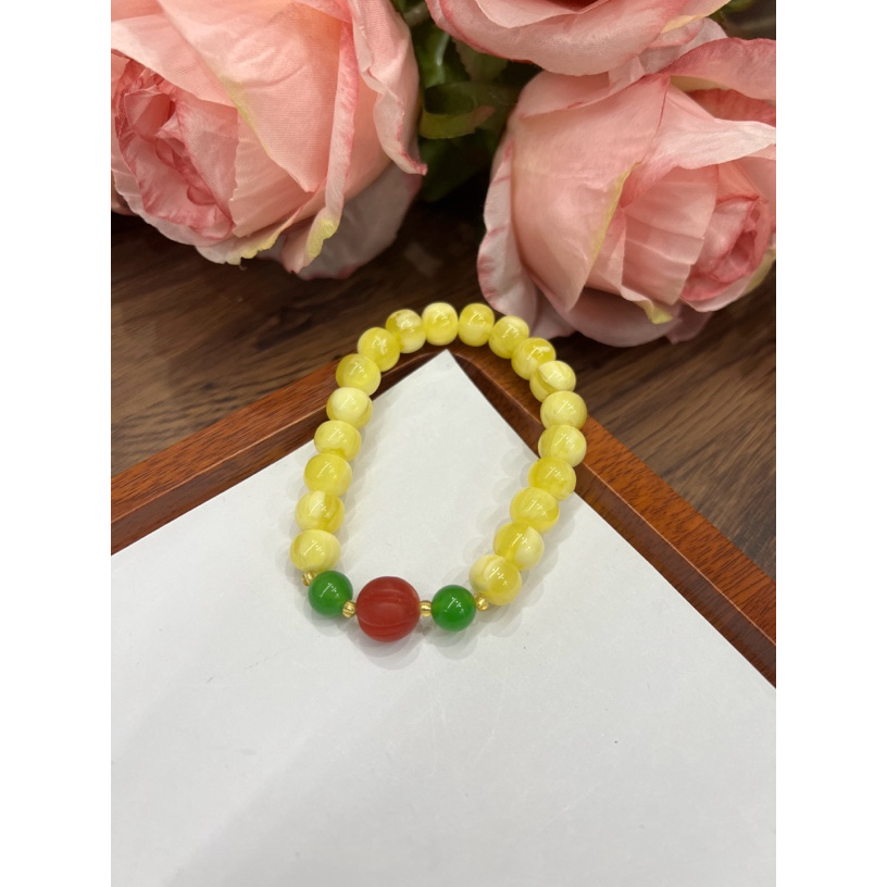 高定珠宝白花蜜手串ZX165S018