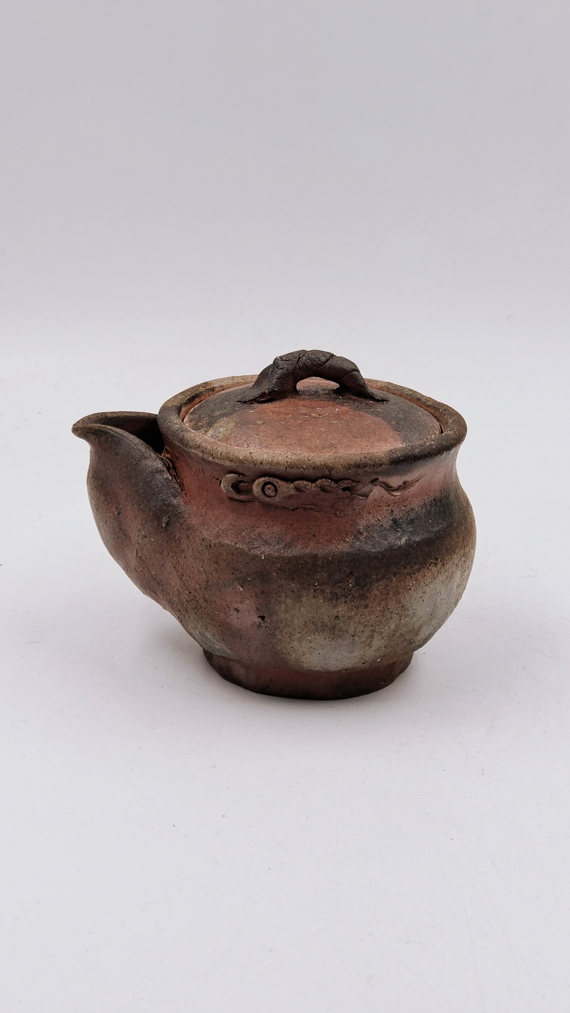 备前烧，初代原田陶月手捻宝瓶