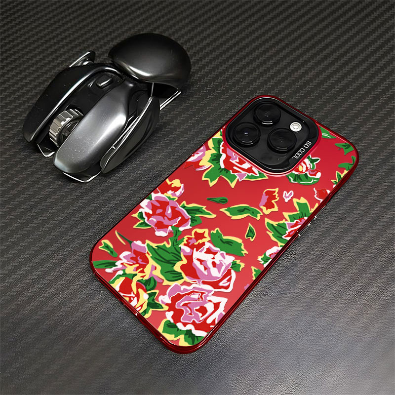 东北大花布适用苹果15pro/华为mate60/vivo/oppo/小米14手机壳