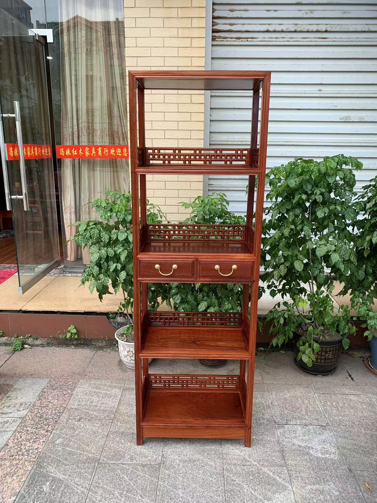 缅花茶叶架尺寸长宽高58x30x178cm