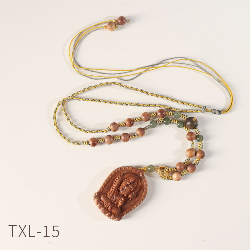 【小冠】 八大守护神老山檀 挂件 天然原木手作雕刻工艺