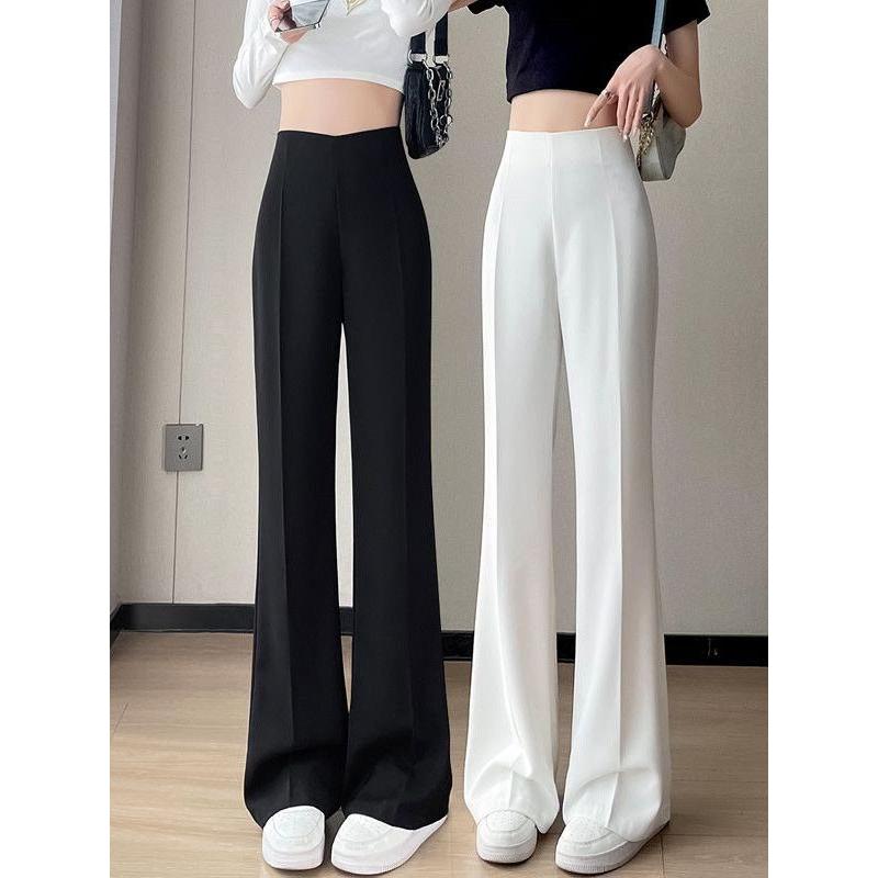微喇裤女2025秋季新款高腰西装裤垂感喇叭裤时尚百搭休闲拖地裤女