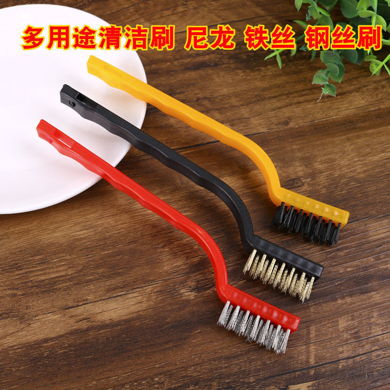 煤气灶台长柄清洁刷厨房多功能清洁工具铜丝灶台油烟机油污清理刷