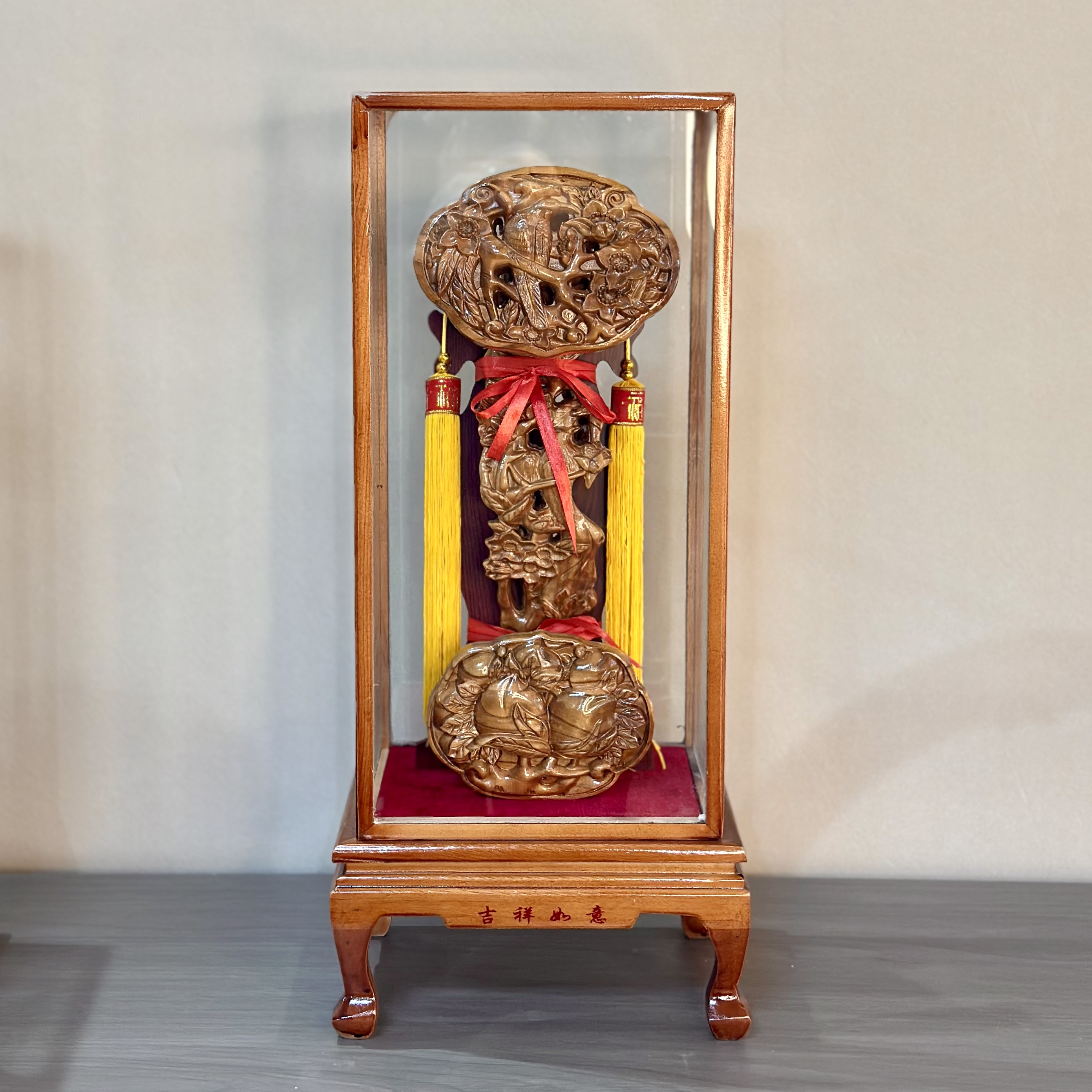 无品牌桃木如意立式摆件手工高档创意