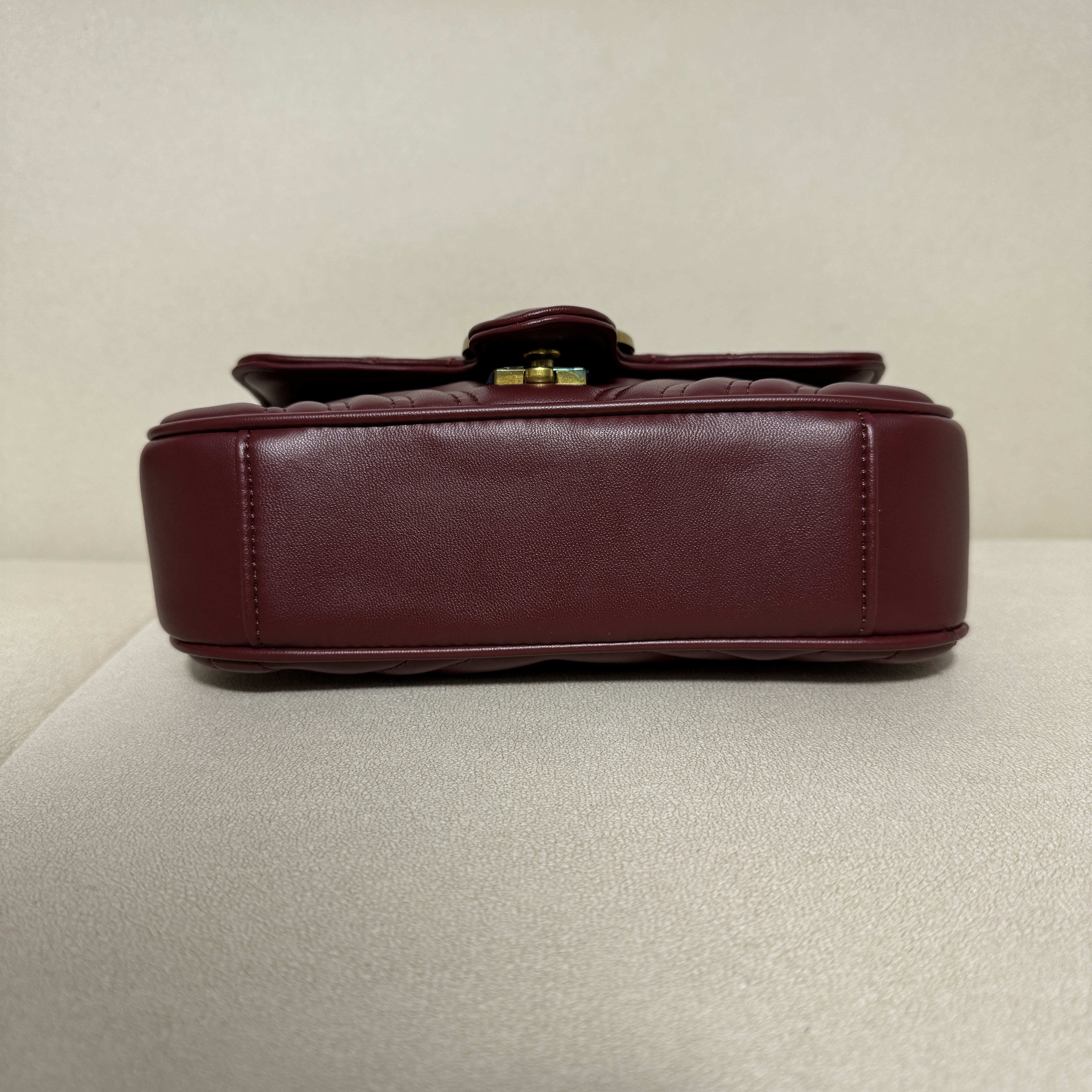 红色港式复古时尚链条包