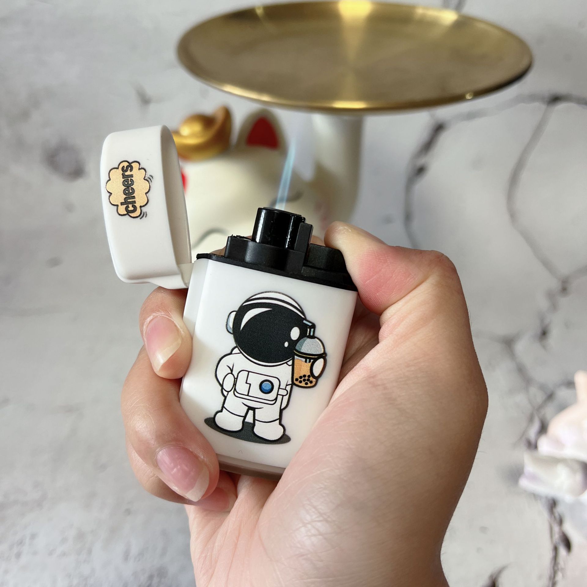 多种新款防风打火机可充气翻盖蓝色火焰超耐用创意网红个性送男友