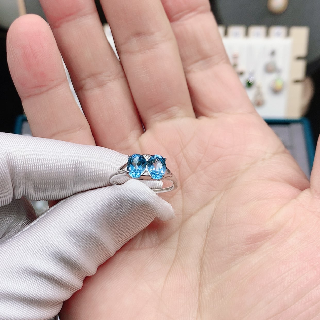 【闪购商品】托帕石戒指银S925镶嵌