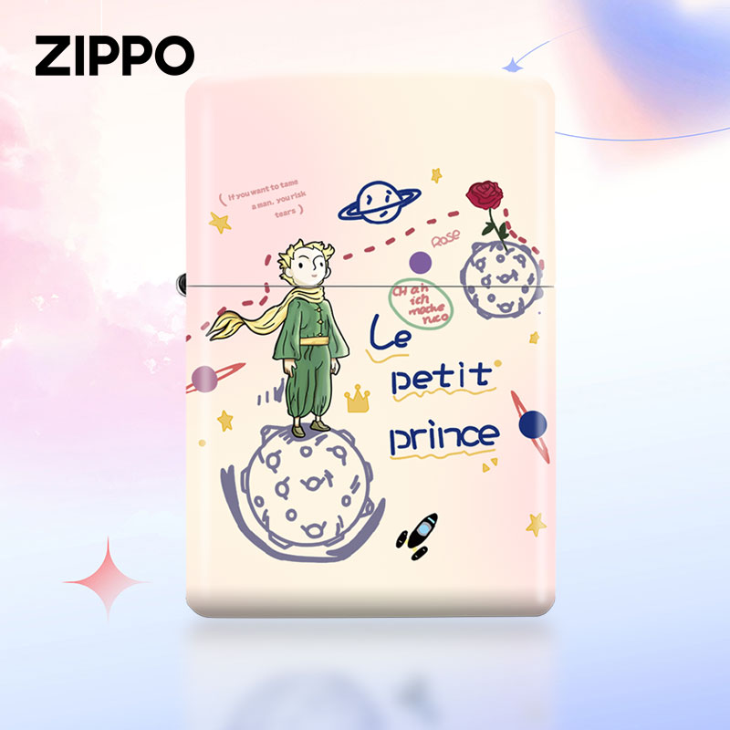 ZIPPO/之宝打火机正版彩绘小男孩玫瑰创意可爱火机送男士走心礼物