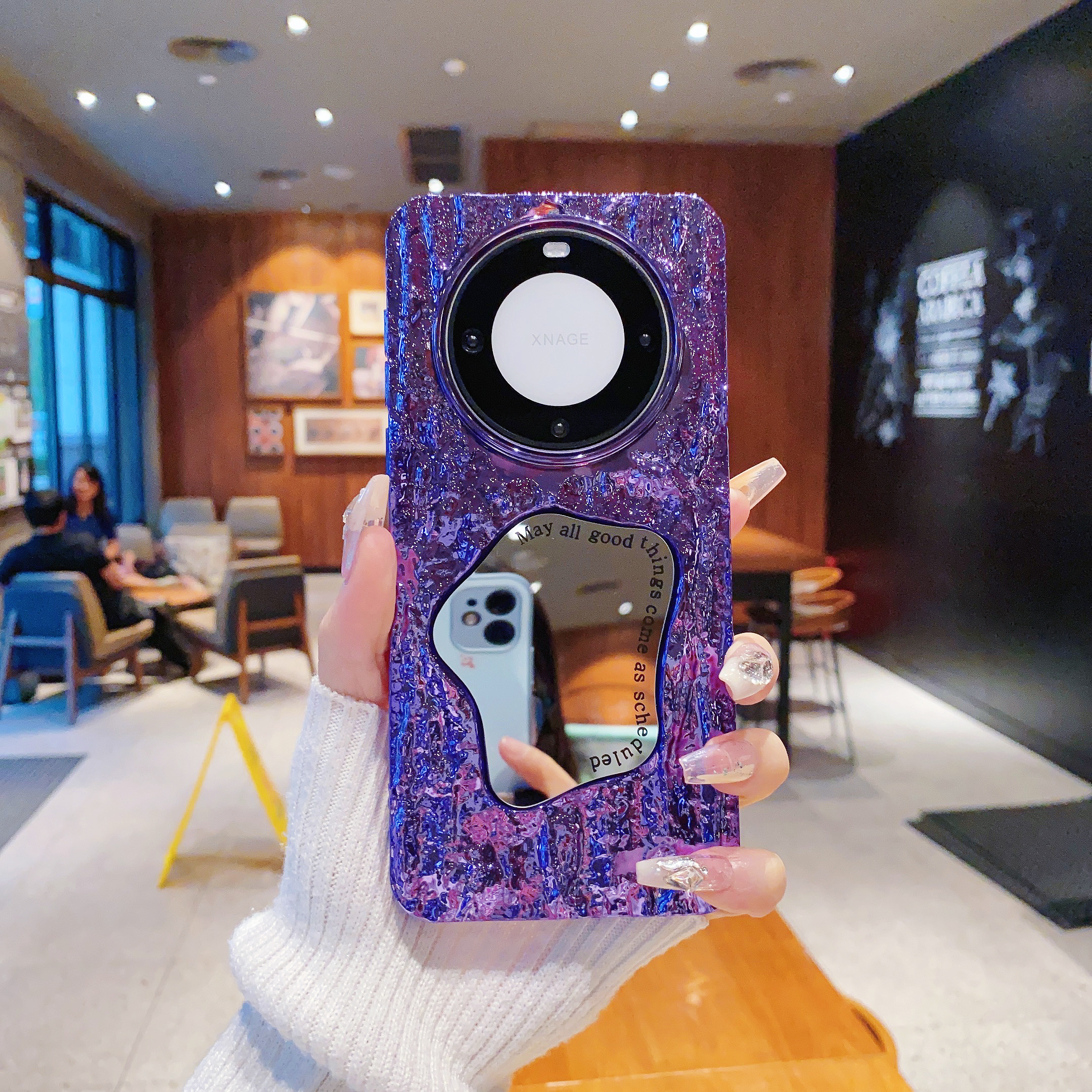 （华为MATE60系列）岩石镜面适用华为MATE60/MATE60Pro手机壳防摔套