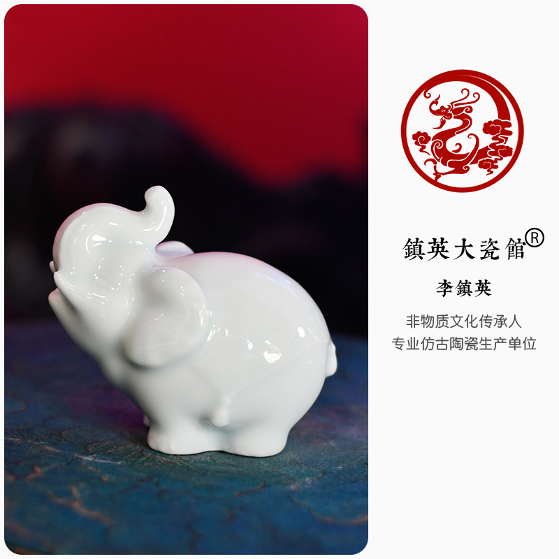 景德镇陶瓷影青茶宠摆件