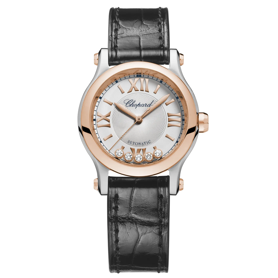 99新 Chopard/萧邦 快乐5钻278573-6013 30百搭盘女表 19年全套