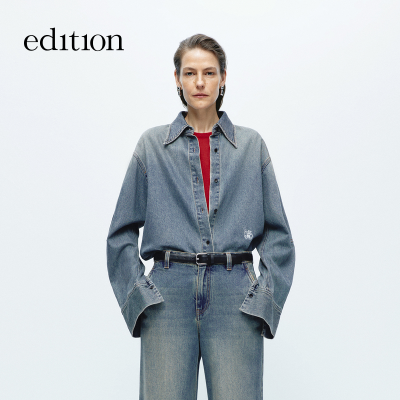 【高圆圆同款】edition土耳其棉牛仔衬衫#EBD4JKT004