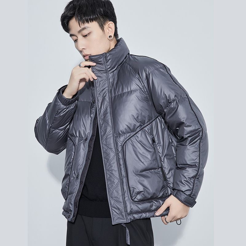 男士短款轻薄羽绒服2023冬季新款韩版宽松保暖白鸭绒外套羽绒袄