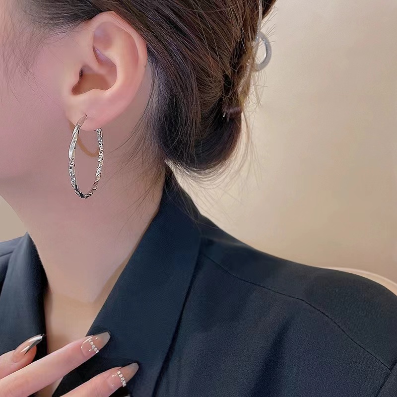 铜合金耳饰 个性年新款潮小众设计感耳饰耳圈高级感耳钉女N1520