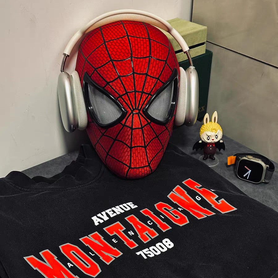 新品帅气发光电动超凡蜘蛛侠头套可动变色COS成人面具现货万圣节