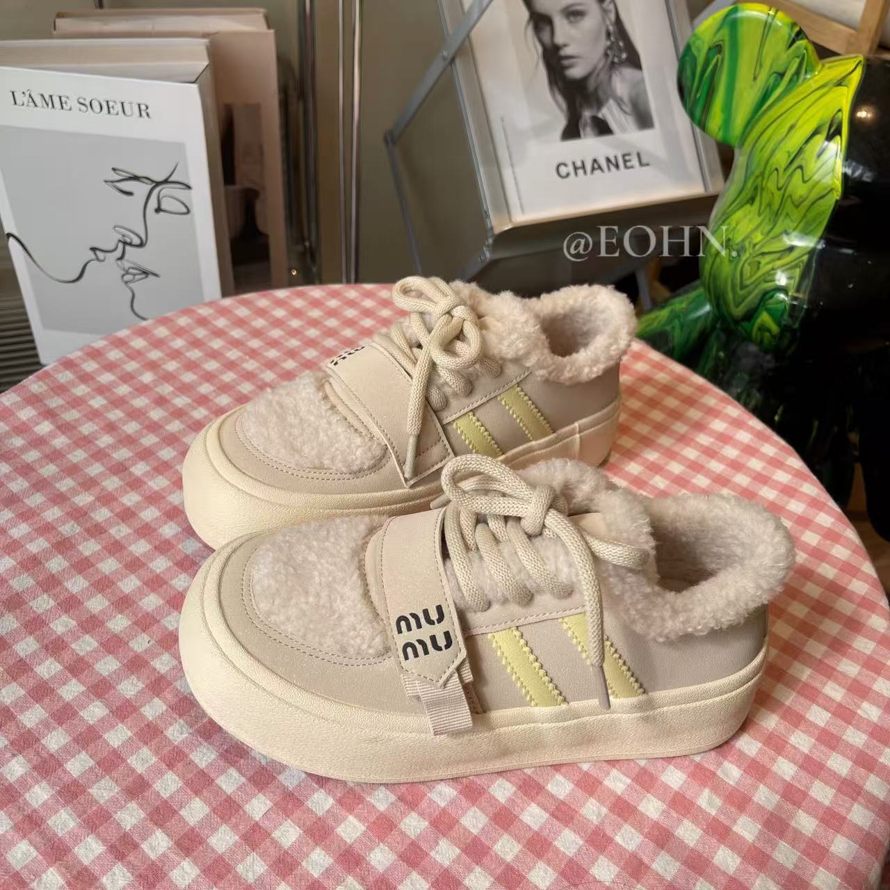 【eohn】保暖增高冬季棉鞋休闲鞋百搭学生