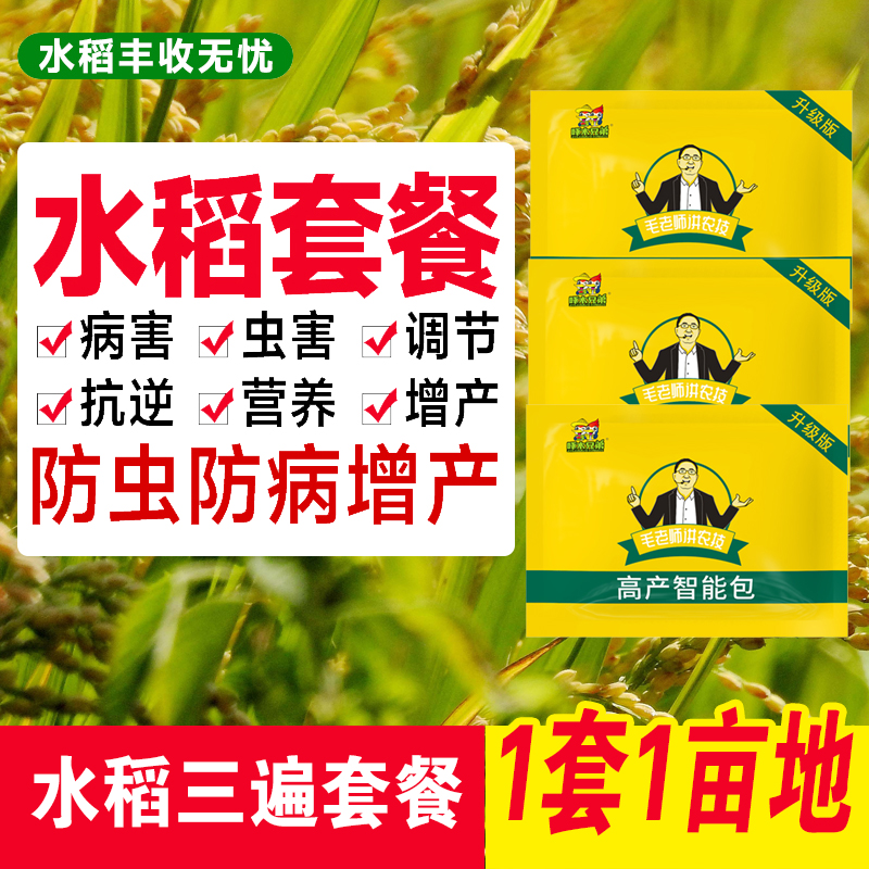 水稻高产专用套餐卷叶螟稻飞虱杀虫纹枯稻瘟病杀菌剂增产叶面肥