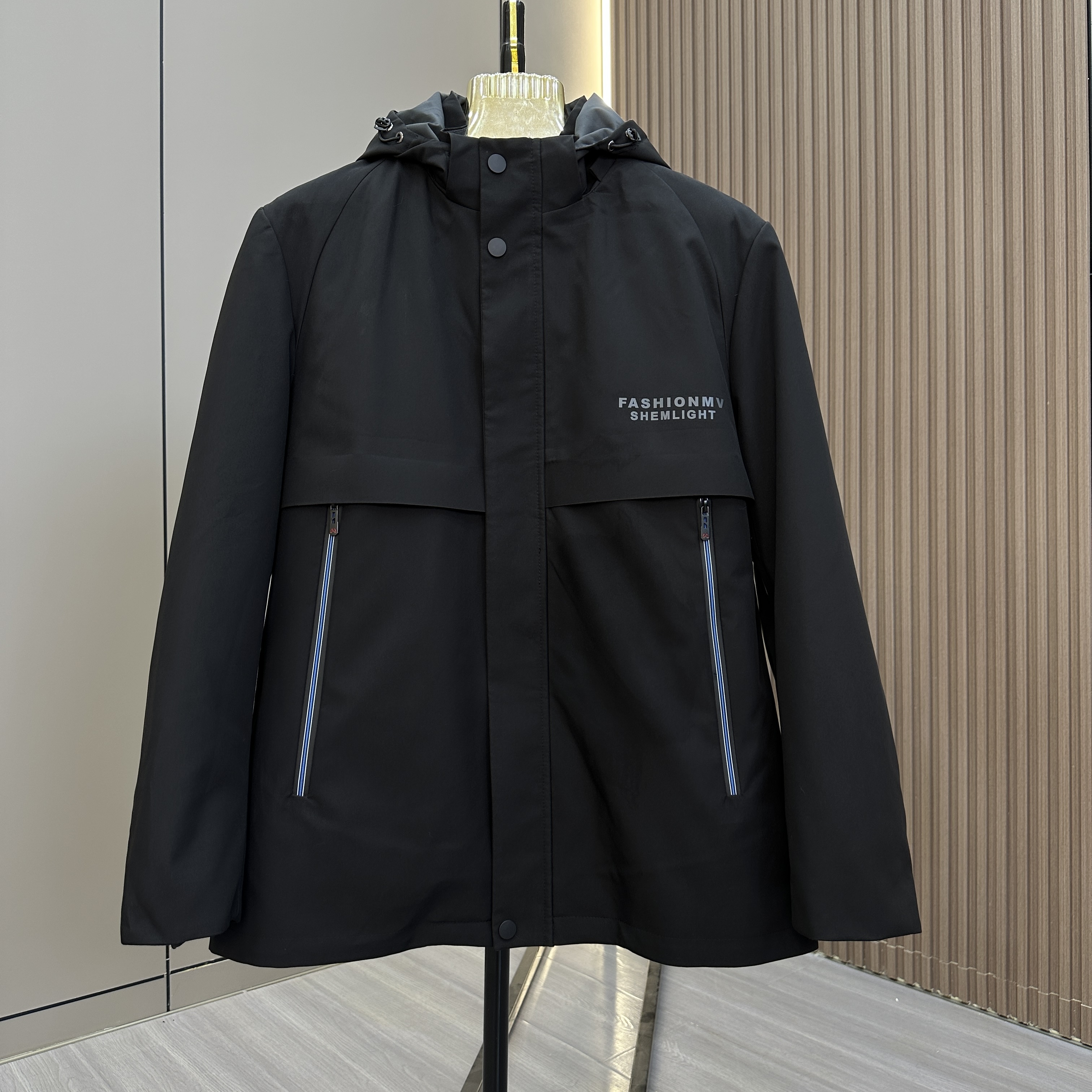 【雷锋款】可拆卸真兔毛内胆短款皮草派克服男商务2024新款连帽外套