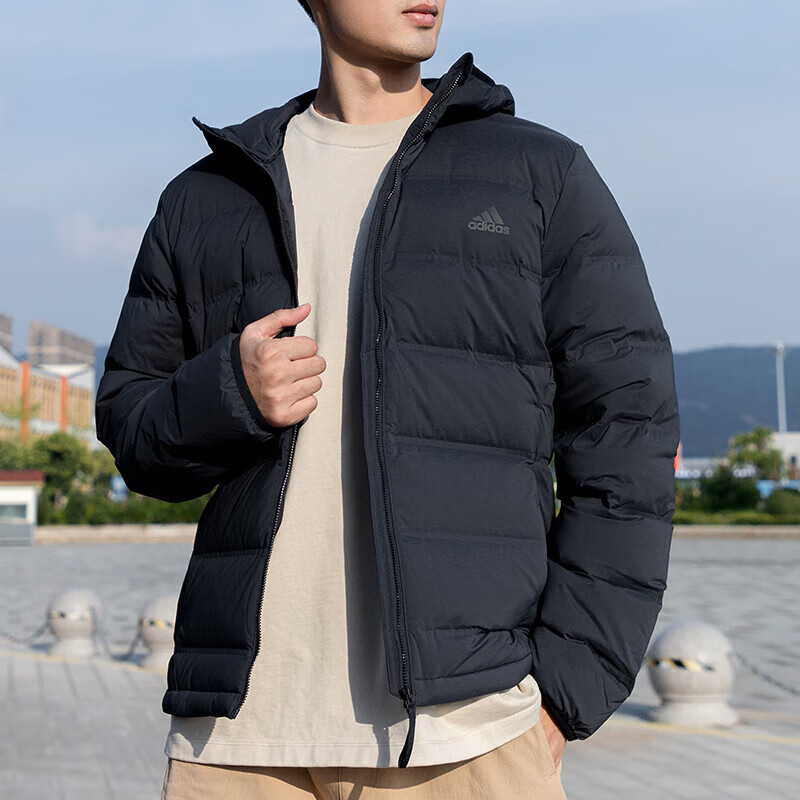 Adidas阿迪达斯羽绒服男秋新款鸭绒面包服运动防风保暖外套IK3174