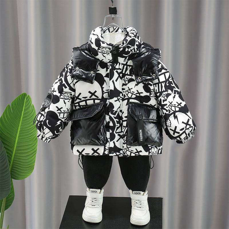 【小扬哥推荐】男童冬季羽绒服外套2023新款儿童白鸭绒衣服潮酷小