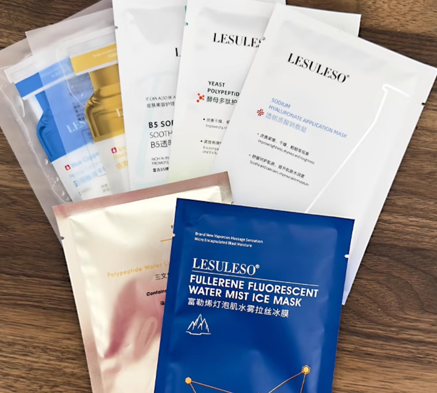 【玲姐推荐】丽素面膜60片10款混合 蓝铜肽富勒烯积雪草三文鱼等
