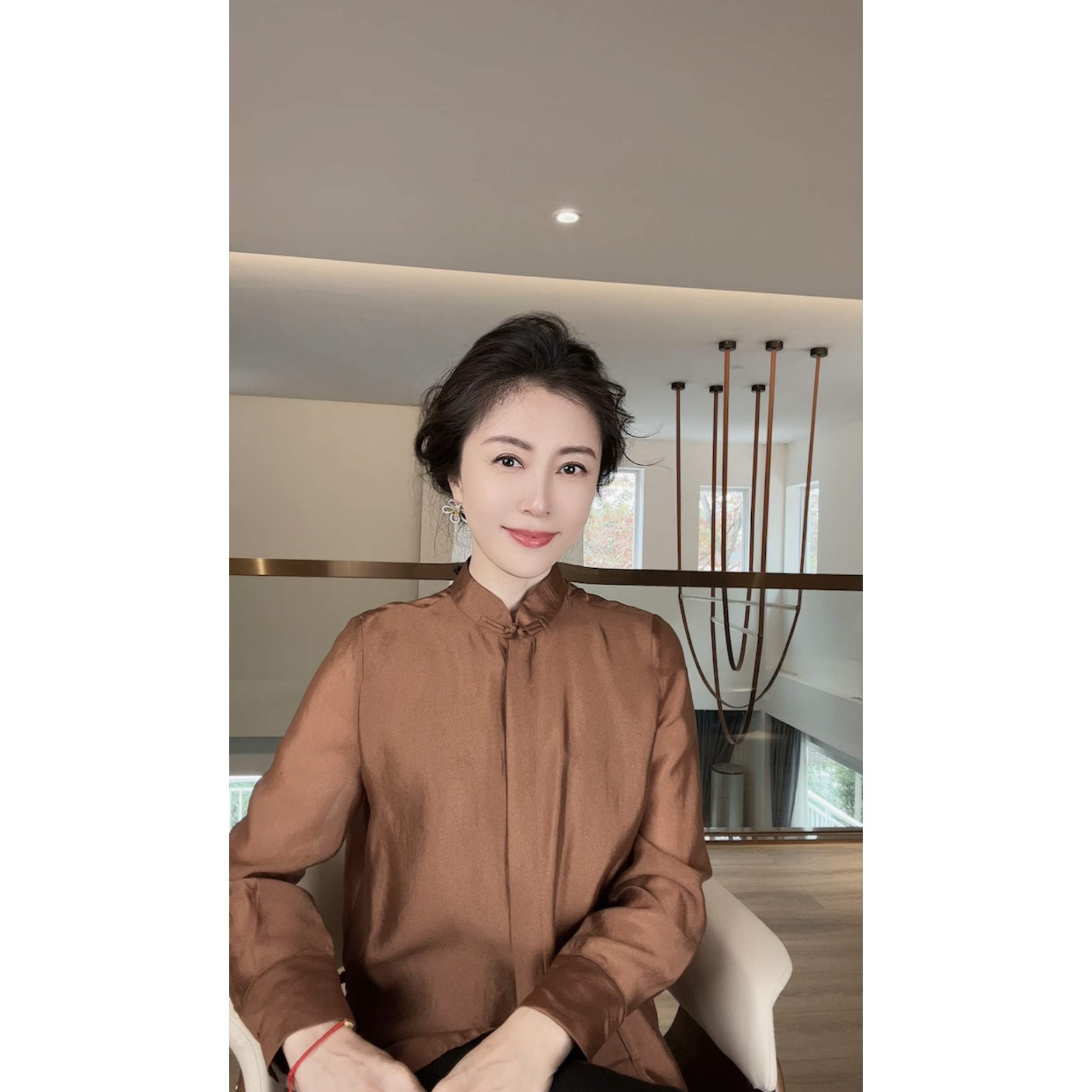 VV&AA 望穿秋水 新中式国风立领长袖衬衫 T539