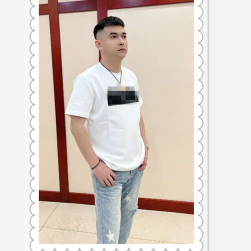 【蓝波专属】上新经典男生男定制轻奢男士加棉加厚T恤新款-1005