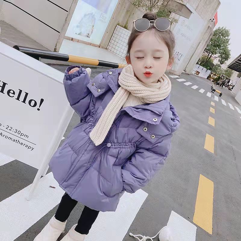 女童棉服2023新款宝宝冬季棉袄中长款儿童中小童棉衣加厚外套