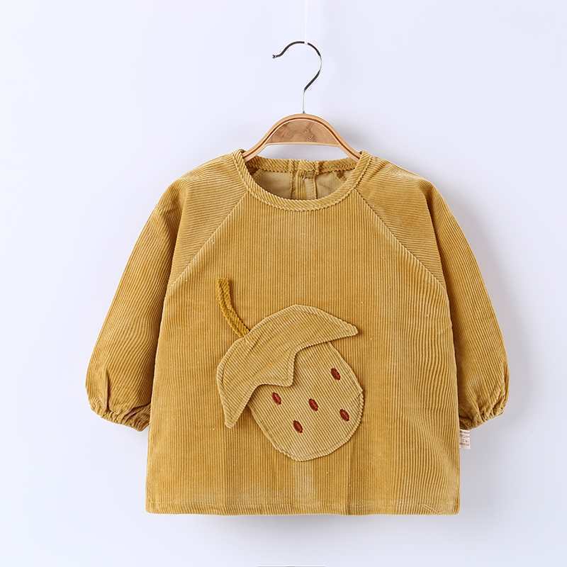 小糖果罩衣大小儿童男女童倒穿衫口水围兜防水免洗婴儿宝宝条绒反