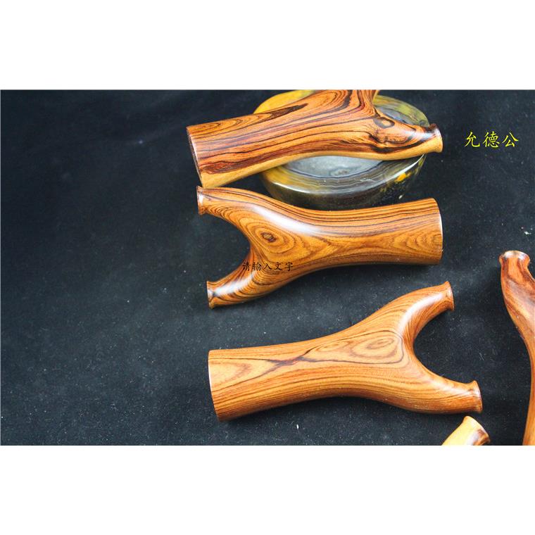 实木直板直柄圆把弹弓沙铁木精选阴阳木纹手工把玩户外竞技木弹弓