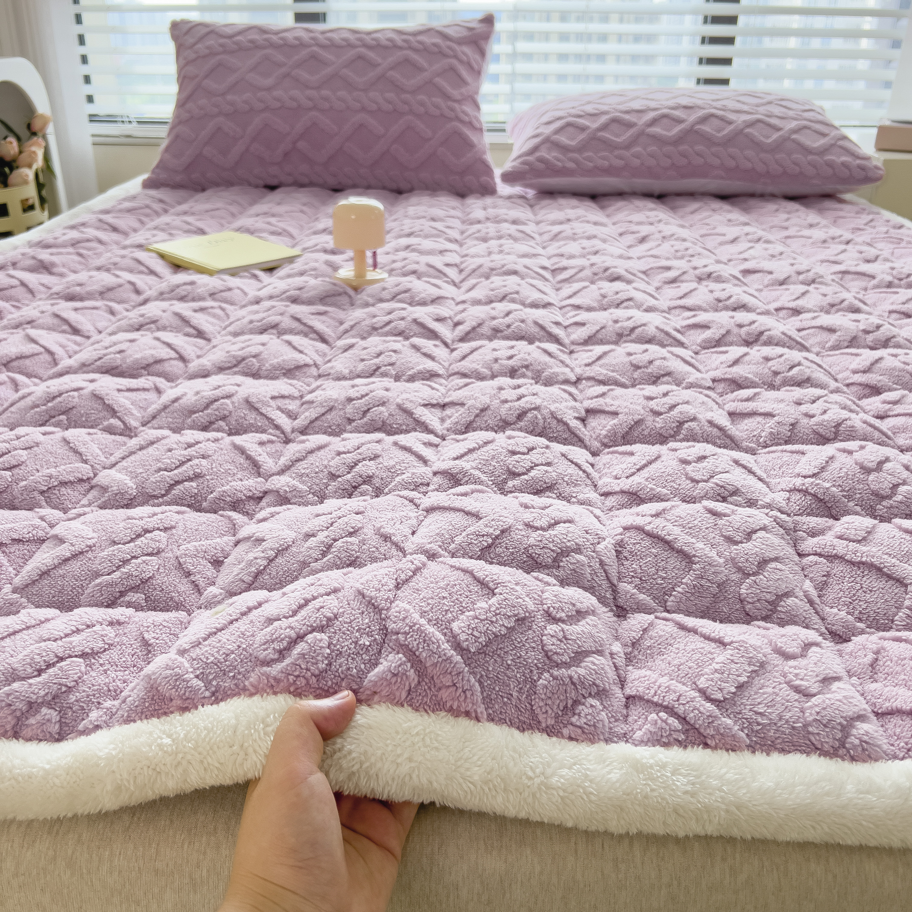 立体提花塔芙绒床垫软垫加绒加厚家用床护垫学生宿舍单人床褥垫子