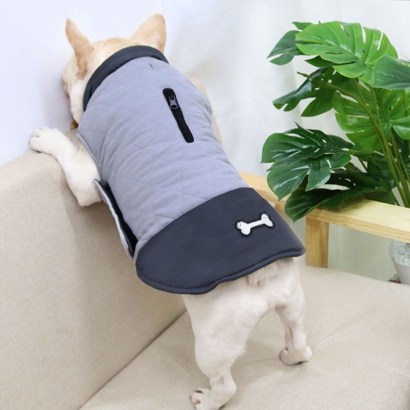秋冬胸背带牵引猫咪衣服狗狗马甲保暖棉衣比熊法斗小中大型犬用品