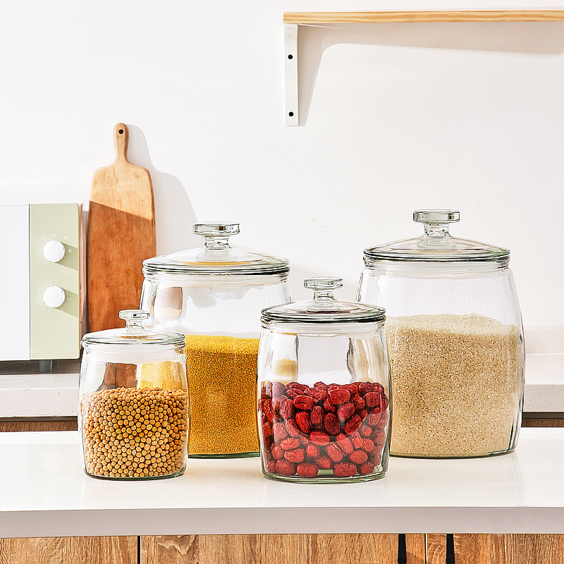 加厚玻璃密封罐五谷杂粮泡菜坛米桶陈皮罐防潮防霉厨房粮食果酒瓶