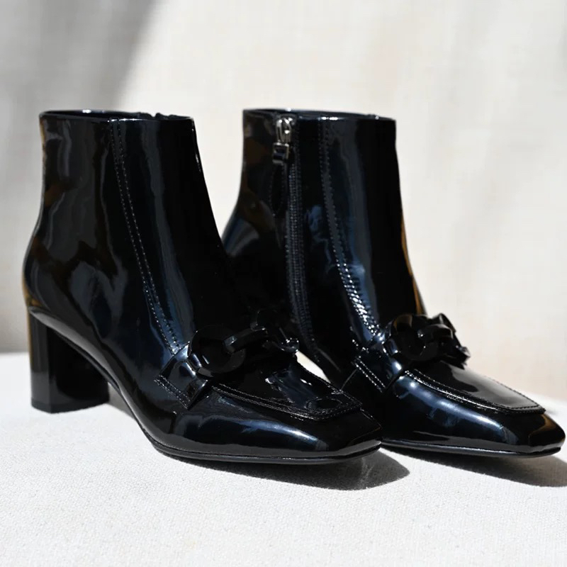 1909广版新款高品质胎牛皮单里短靴头层羊皮脚垫