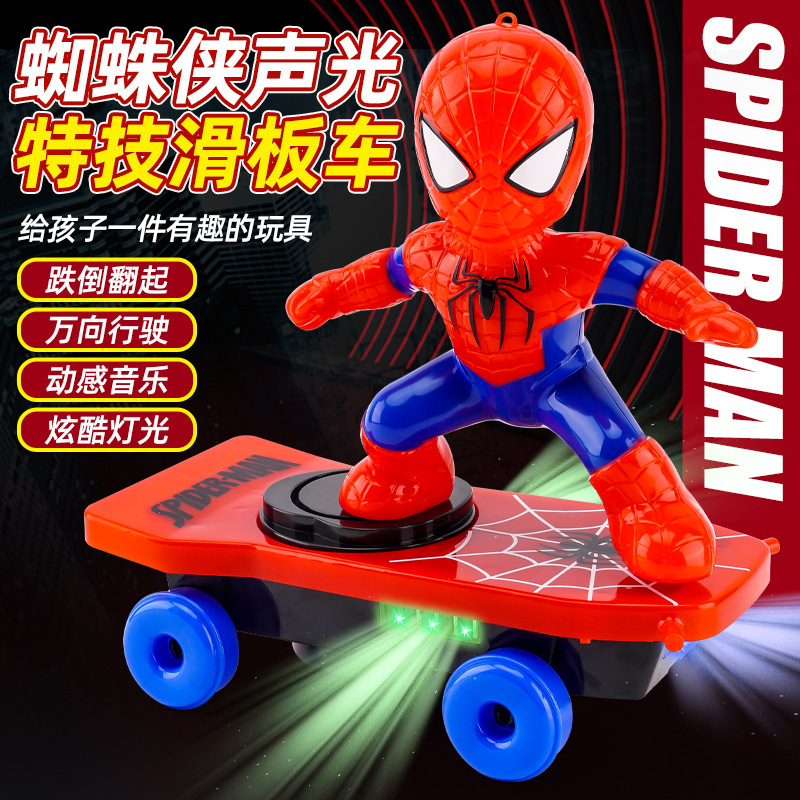 【加强版爆款】【特大号】发光音乐蜘蛛侠特技玩具儿童玩具网红爆款商品图