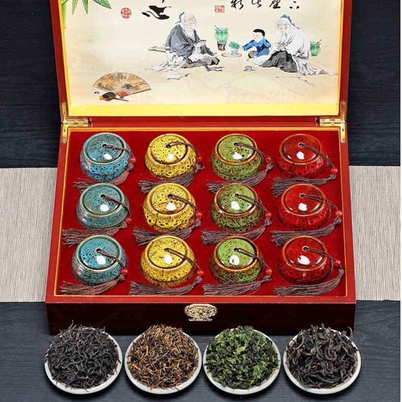 高档礼盒装茶叶300g红茶金骏眉浓香铁观音组合装礼品节日送长辈茶