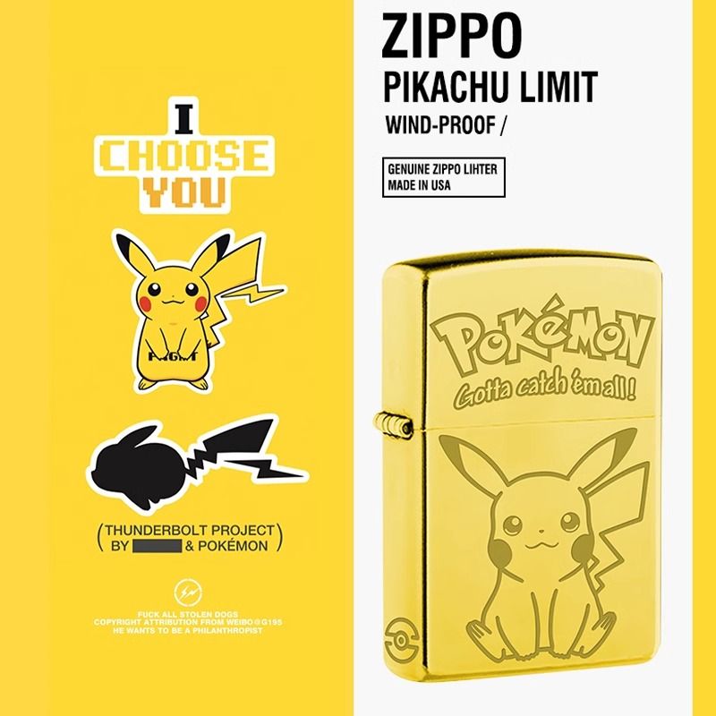 zippo/打火机砂轮防风【皮卡丘联名宝可梦】正品送男友礼物DYH1X1F2