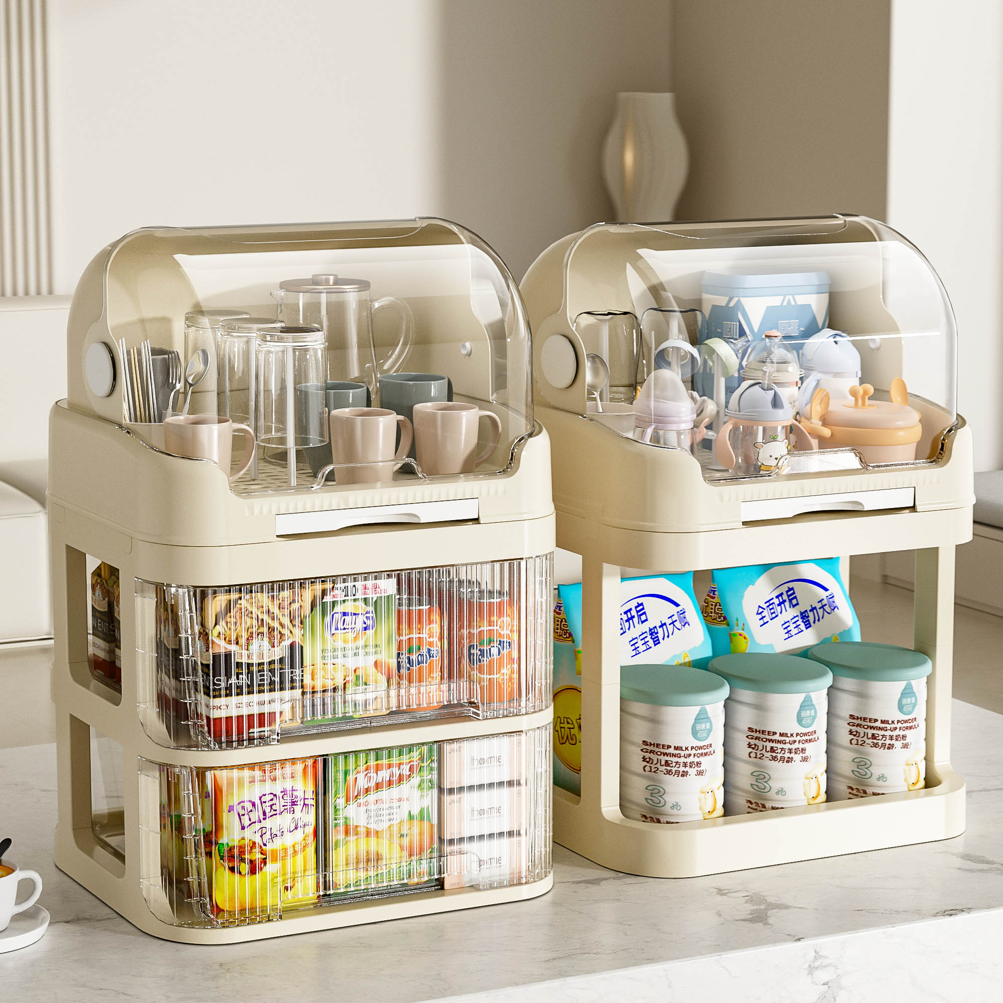 宝宝奶瓶置物架婴儿奶粉餐具收纳箱碗筷沥水喂养台辅食奶瓶收纳盒
