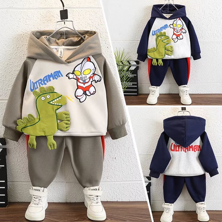 奥特曼衣服男童秋季套装2023新款炸街宝宝春秋童装儿童秋装男孩潮