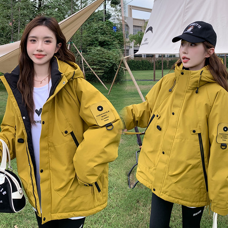 羽绒衣羽绒衣冬季男女羽绒棉服女2023年新款户外登山冲锋衣宽松棉