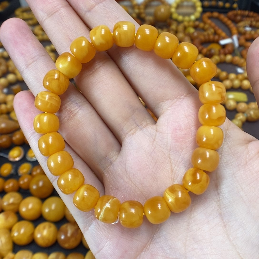 蜜蜡手链未镶嵌木**大蜜蜡