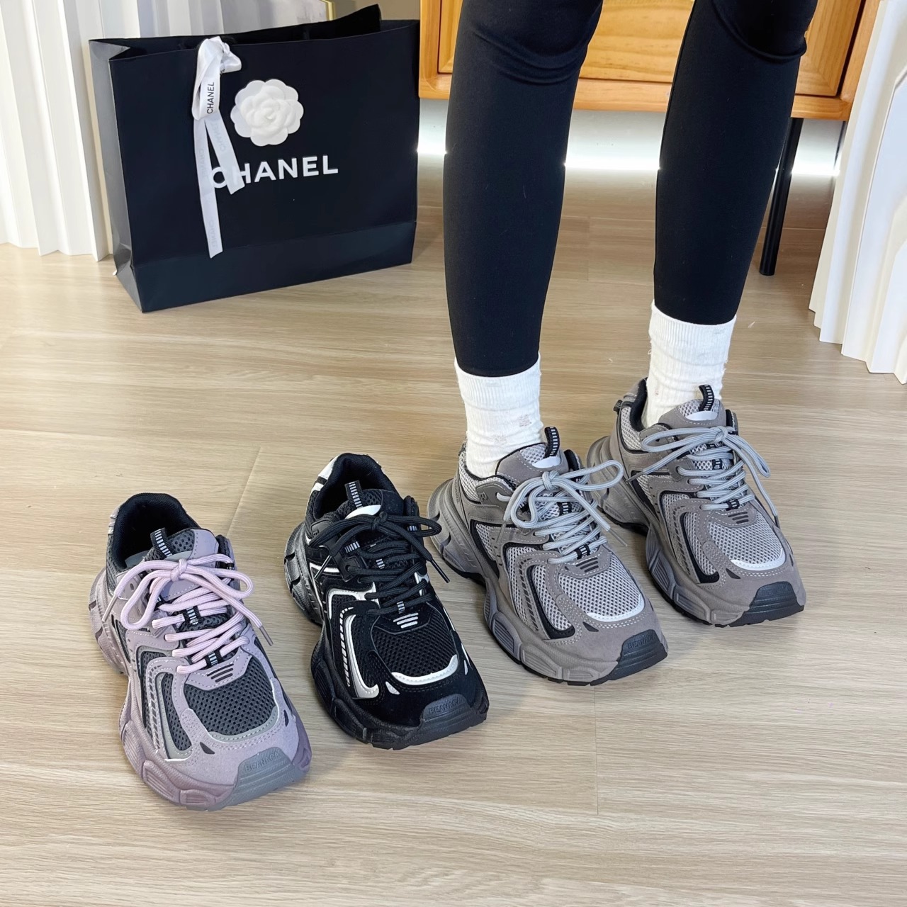 瑞厚底小怪兽老爹鞋女2023新款秋冬季加绒轻便百搭休闲运动鞋