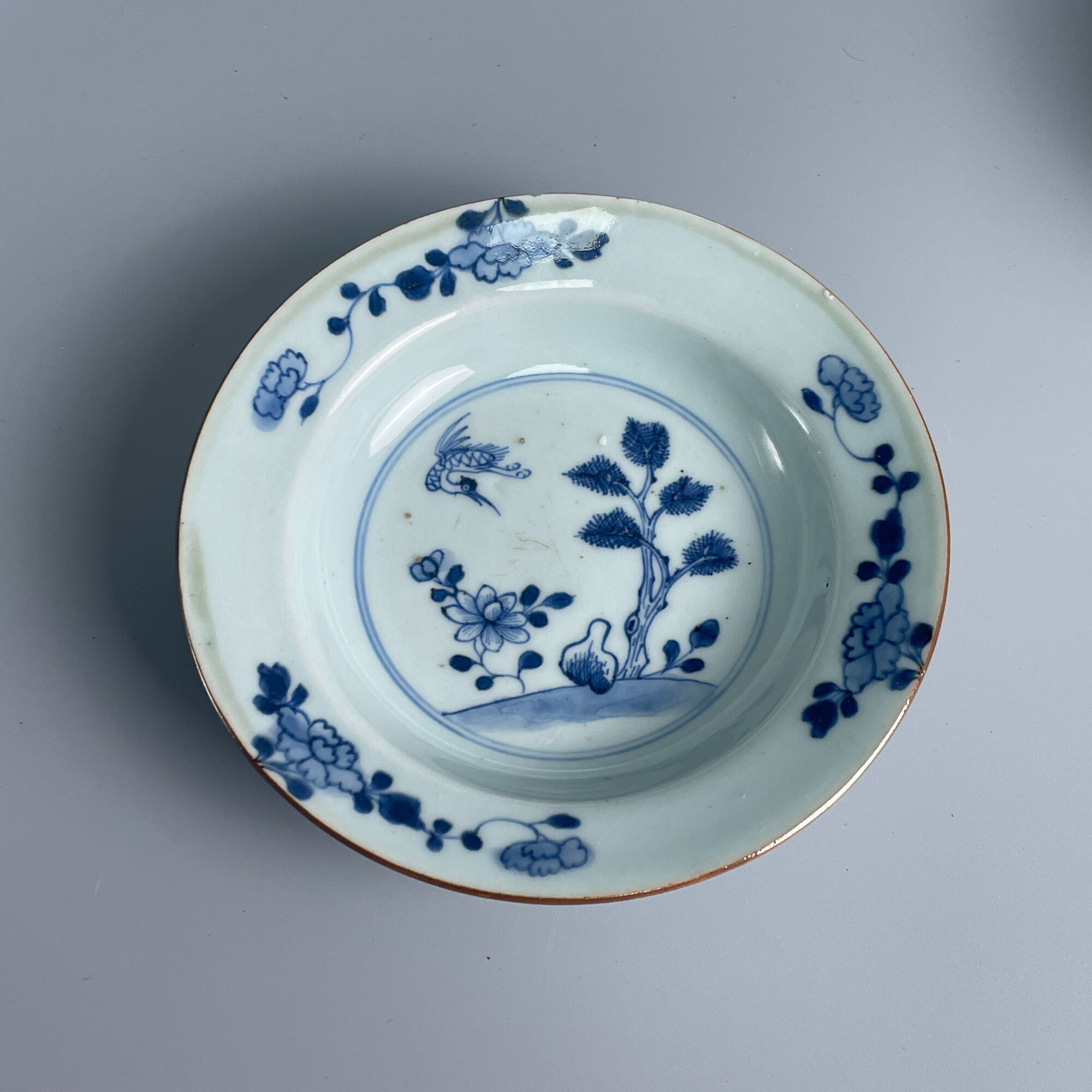 瓷器/古董清雍正青花花鸟花卉纹盘-M2XJ900B738/收藏/文物/绣花张